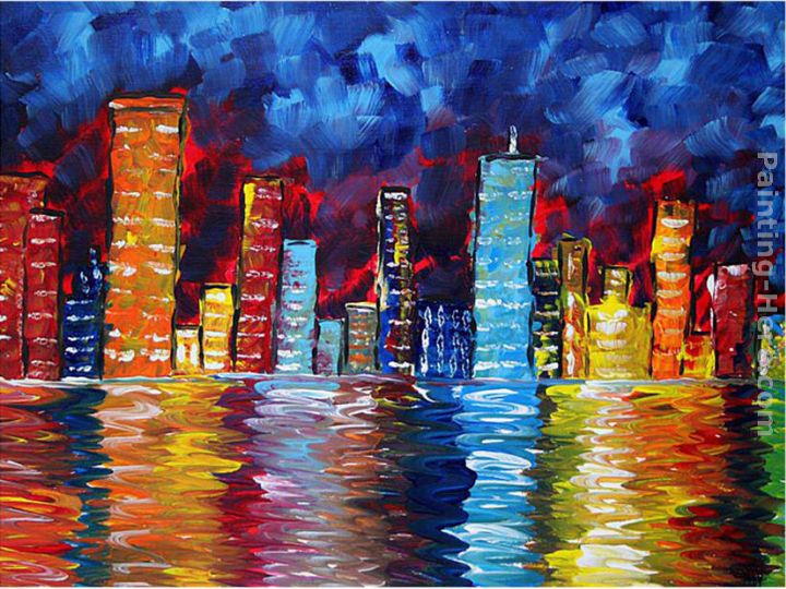 City Nights painting - Megan Aroon Duncanson City Nights art painting